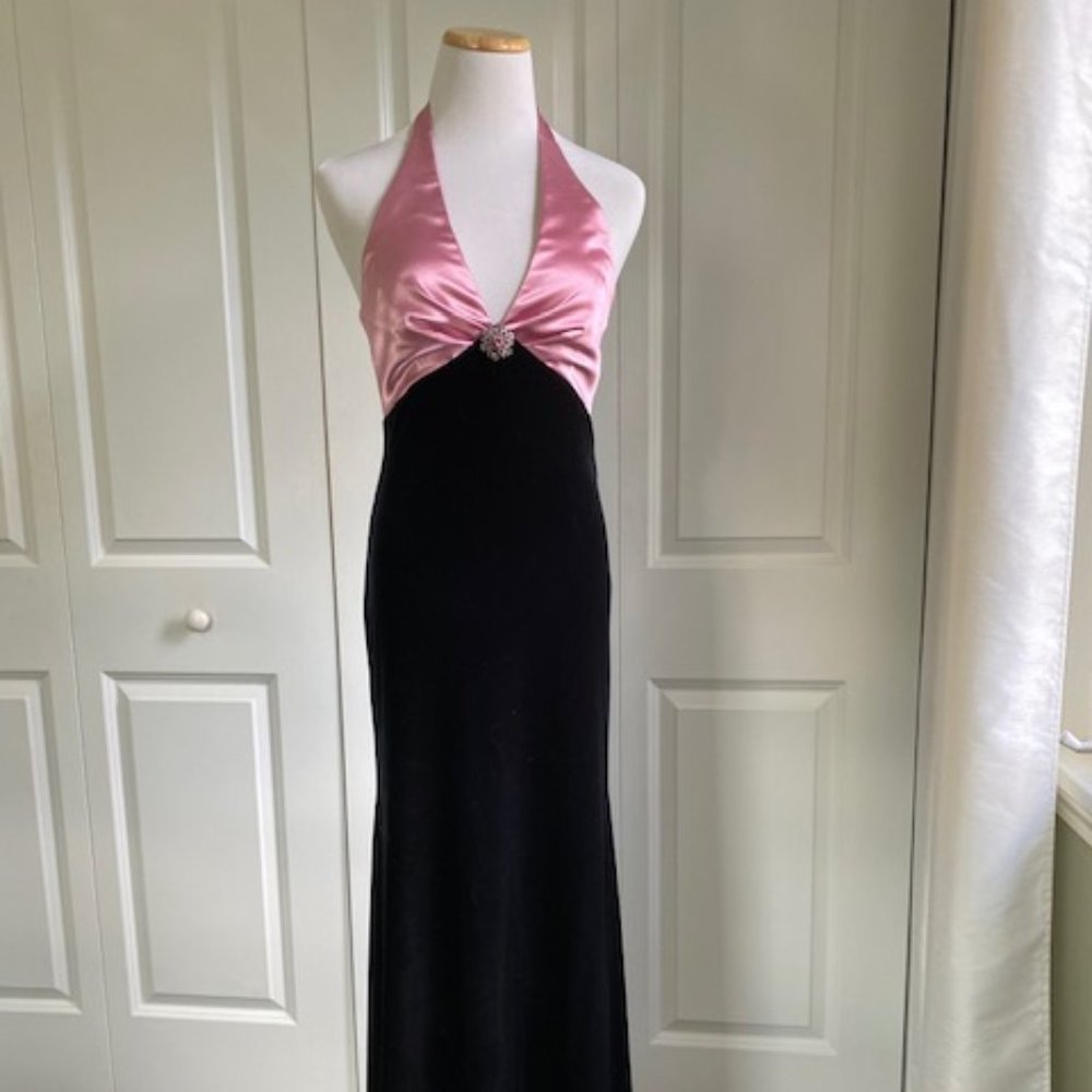 Floor Length Black/Pink Jessica McClintock Gown